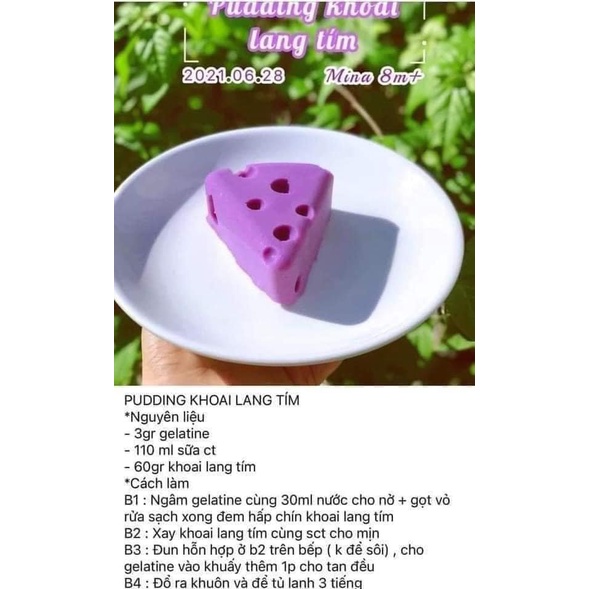 Khuôn silicon hình miếng phomai làm pudding, thạch....