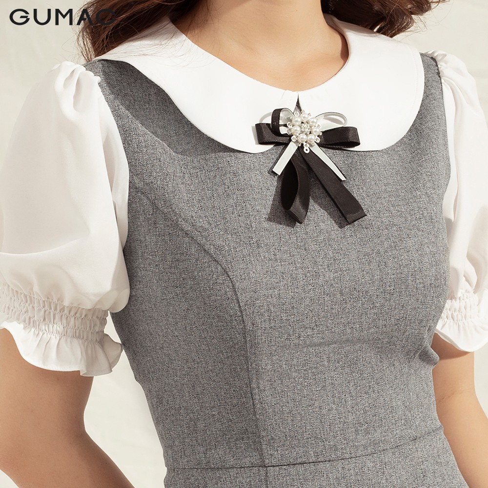 Đầm cổ sen phối nơ DA1122 GUMAC | BigBuy360 - bigbuy360.vn