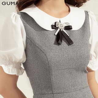 Đầm cổ sen phối nơ DA1122 GUMAC