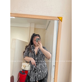 Áo sơ mi vằn [TNT Shop Bigsize 60Kg 90Kg]