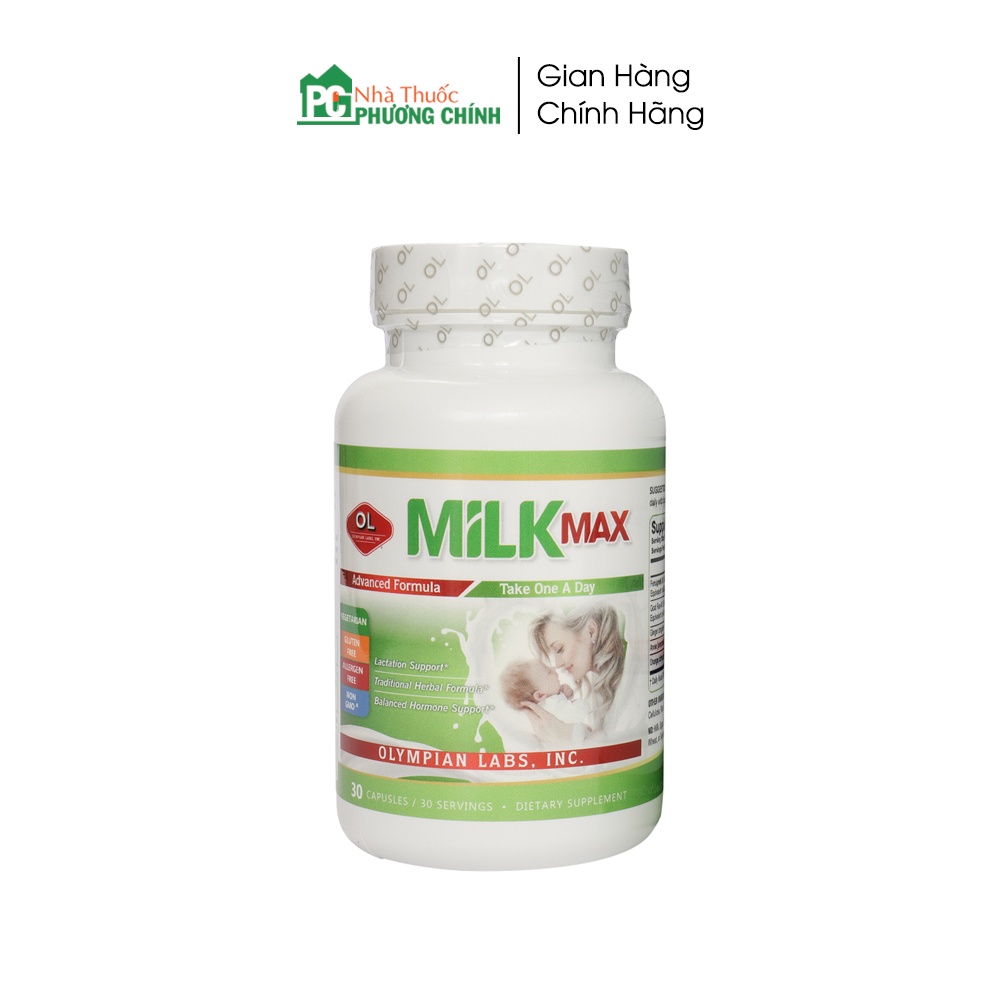 Viên Lợi Sữa Milk Max Breastfeeding Support Olympian Labs - Kích Thích Và Duy Trì Nguồn Sữa Mẹ Dồi Dào Cho Bé 30 viên