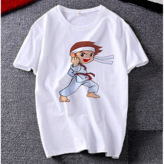 Áo thun Cotton Unisex - Chàng trai - Phòng Cách - Cậu bé karate