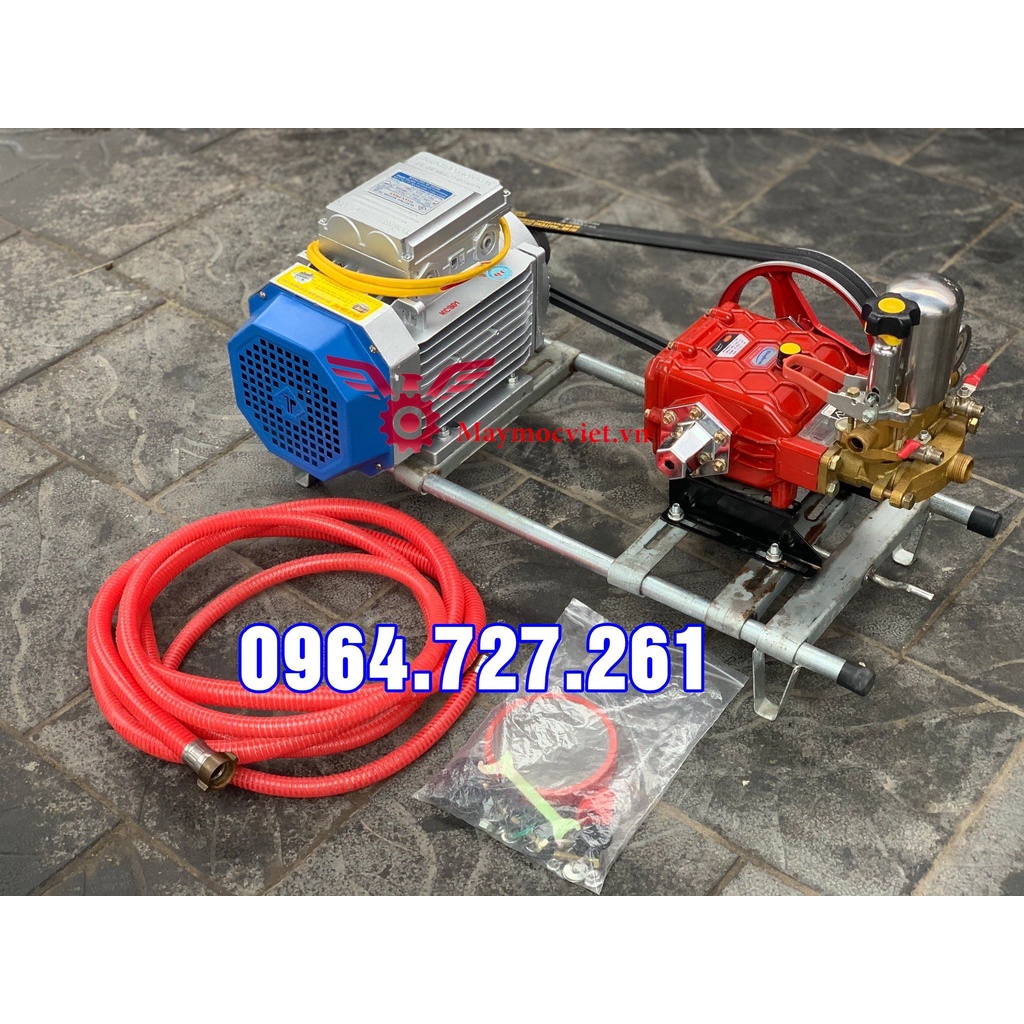 Máy rửa xe dây đai công suất 2HP motor dây đồng