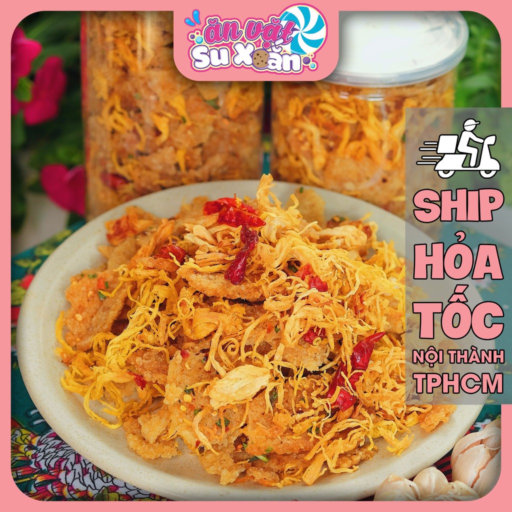 Cơm cháy lắc khô gà giòn rụm Ăn Vặt Su Xoắn