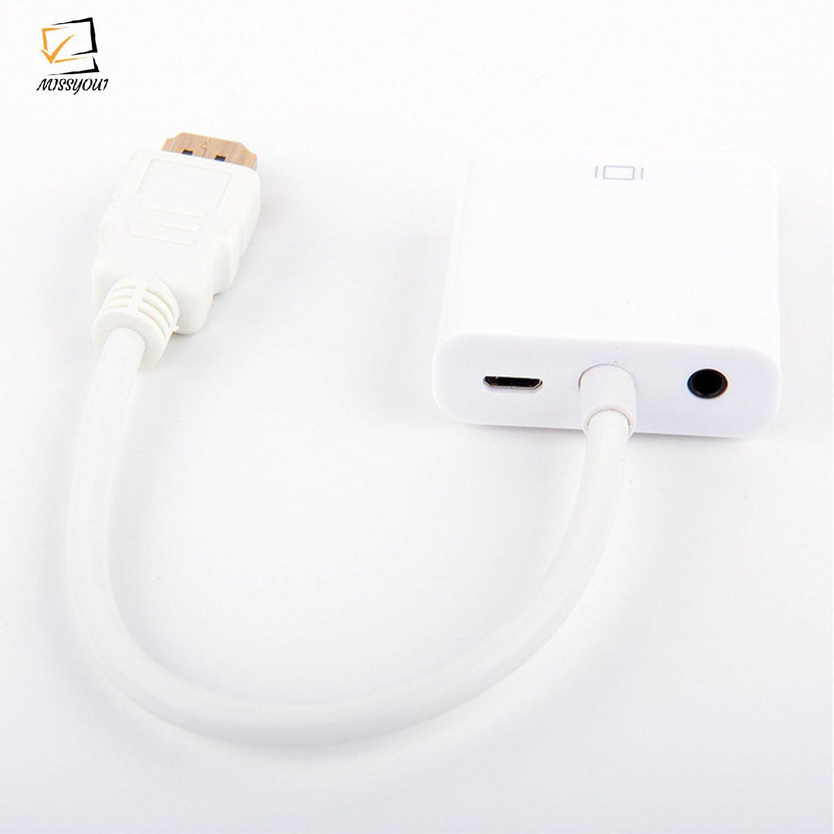 [Hàng xịn] Cáp chuyển đổi HDMI sang VGA kèm dây audio 3.5-Bộ đầu chuyển cổng HDMI ra VGA giắc HDMI to VGA,dây máy chiếu | BigBuy360 - bigbuy360.vn