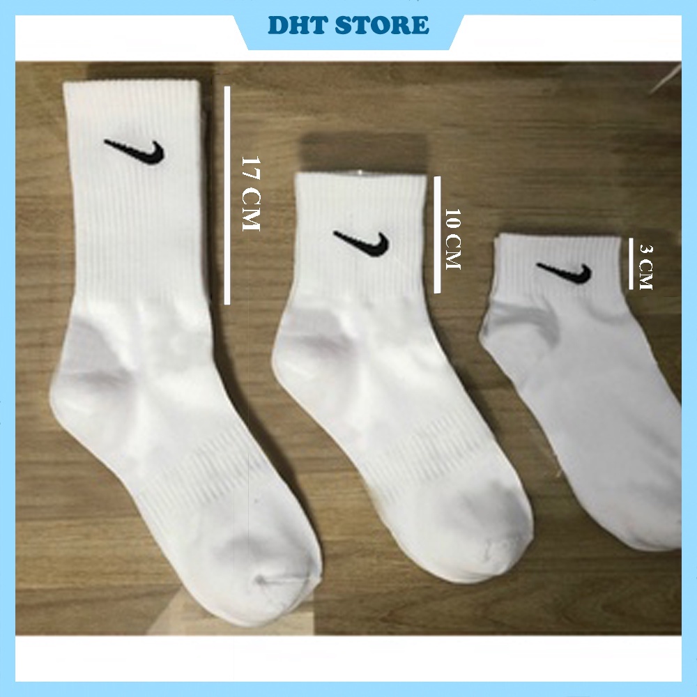 Tất Nike Thể Thao Cổ Cao Lửng Thấp, Vớ Thời Trang Hàng Cực Đẹp, Dày Dặn Không Gây Mùi