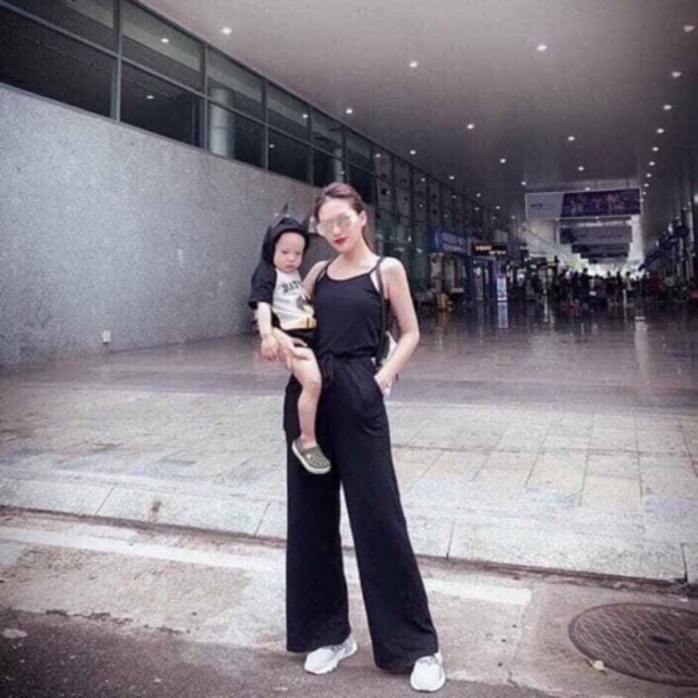 Jumsuit dài trơn 2 dây