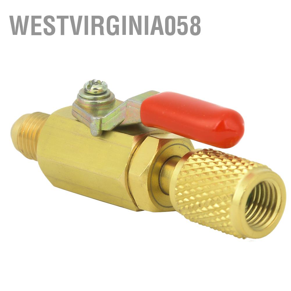 Westvirginia058 Westvirginia058 Van ngắt thủ công bằng đồng thau thẳng 1 / 4in R410A R134A R12 cho thiết bị làm lạnh
