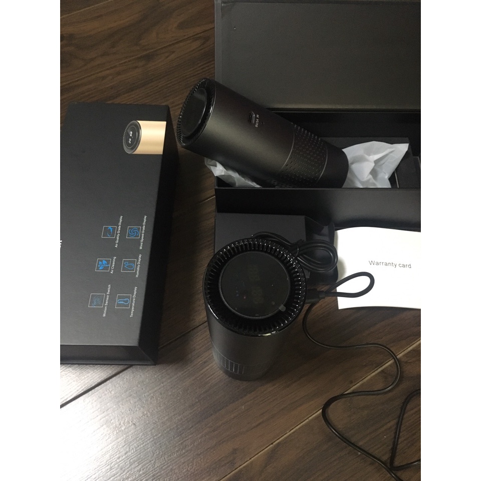 Máy Lọc Không Khí, Khử Mùi ôtô,Tạo ion âm HEPA Chíp Led Philips, Cảm biến Thông Minh . Bh 12 tháng