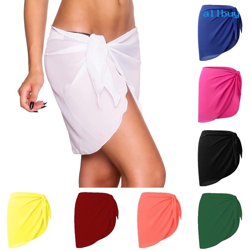 Khăn Quấn Phối Lưới Mặc Ngoài Đồ Bơi Bikini Thời Trang Nữ