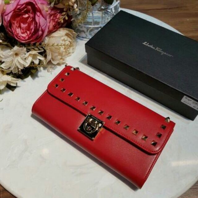 Túi xách đeo chéo túi cầm tay clutch đinh tán da mịn cam cấp sang sịn mẫu mới nhất