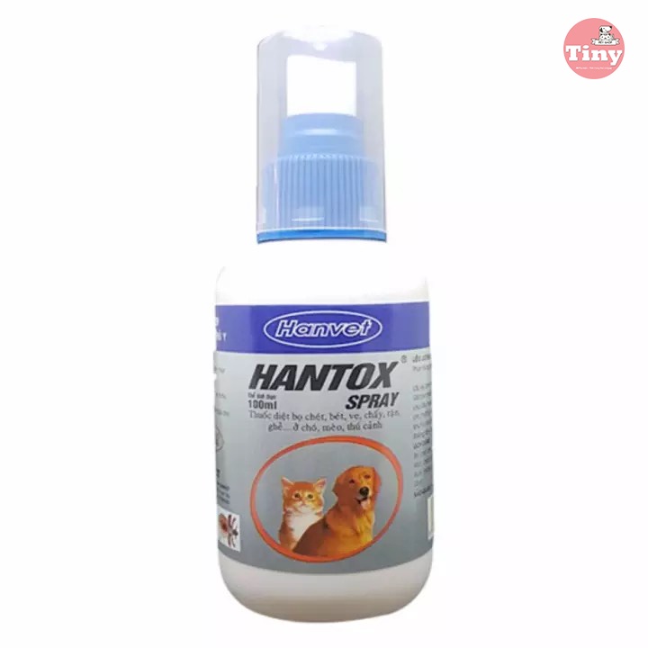 Xịt ve rận cho chó mèo hantox 100ml