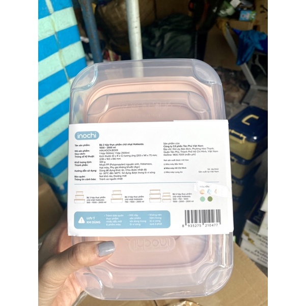 Bộ 2 hộp thực phẩm chữ Nhật Hokkaido 1500 - 2500 ml Hkm Anlene