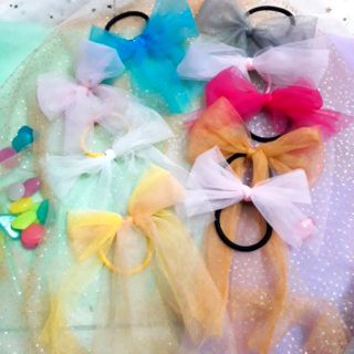 Dây buộc tóc nơ tiểu thư xinh xắn- Handmade