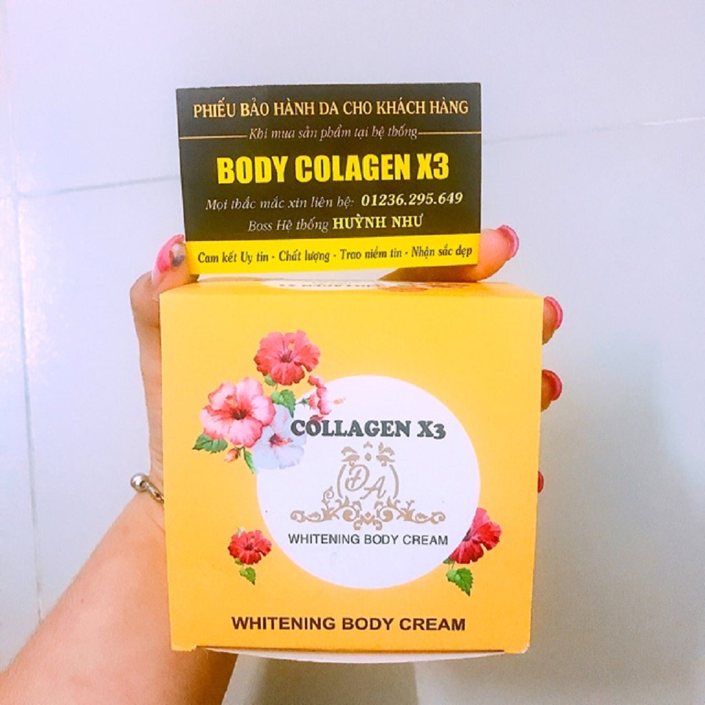 Kem dưỡng trắng da body collagen X3 300gr chính hãng