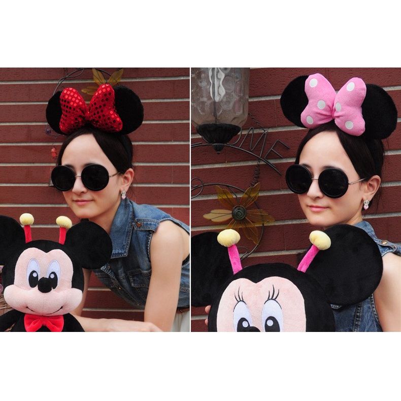 Băng đô chuột Mickey Minnie gắn đèn LED dễ thương