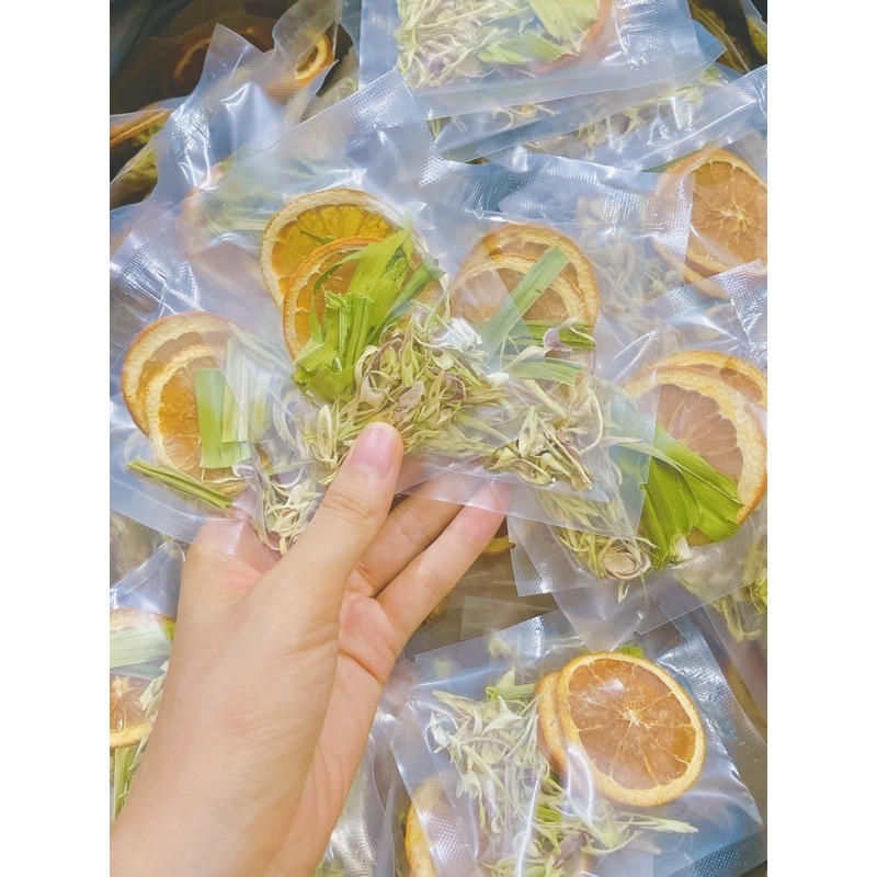 Set 30 gói trà cam vàng sả lá dứa - tăng sức đề kháng, hỗ trợ phòng dịch, đẹp da, giảm cân