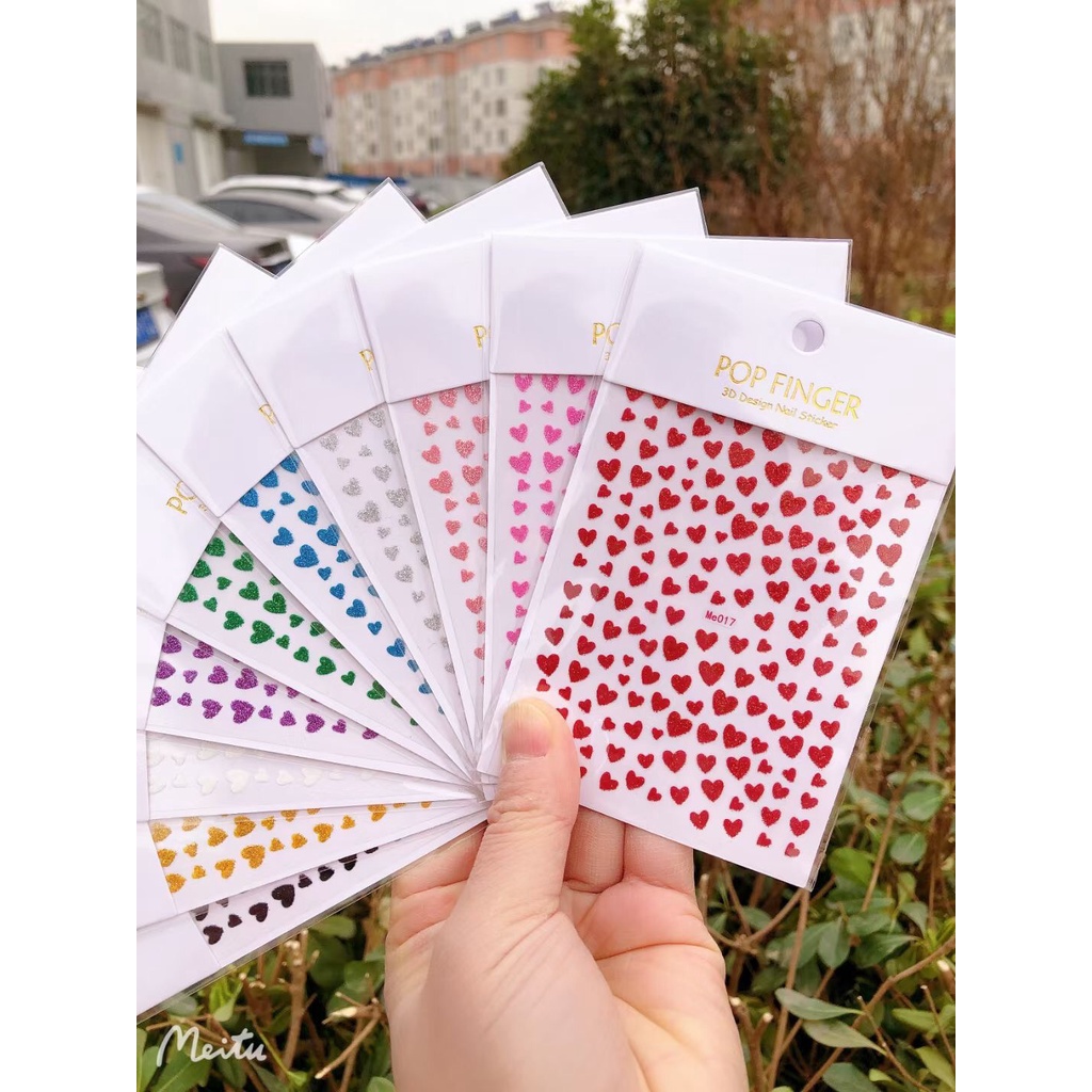 STICKER TIM 5D DẬP NỔI DÁN MÓNG