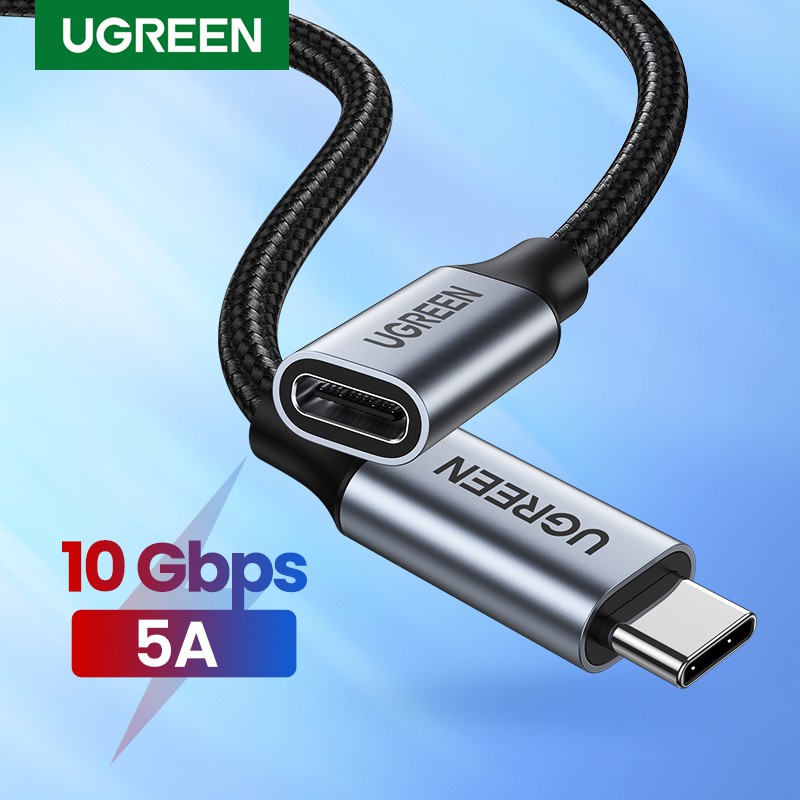 Cáp USB Type C 3.1 nối dài Gen 2 Cao Cấp Ugreen 80810 30205 Chính Hãng US372 (Thundorbolt 3 PD 5A/100W)