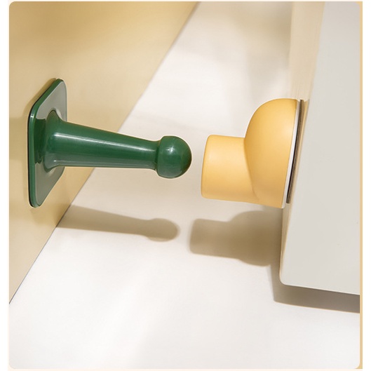 D55 Dụng Cụ Chặn Cửa Bằng Silicone Chống Va Đập Không Gây Tiếng Ồn Hình Tròn Tặng Kèm Thêm Miếng Dán Dự Phòng