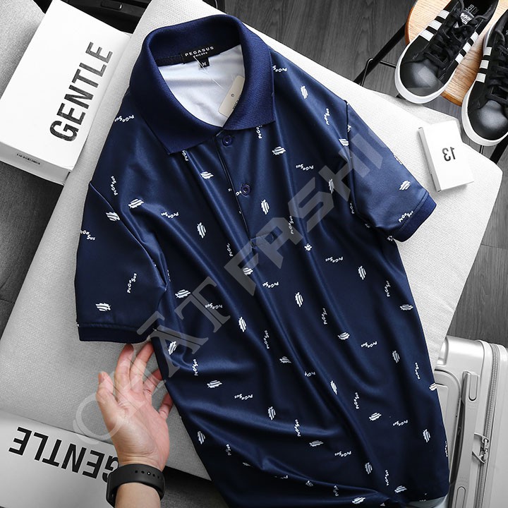 Áo Phông Nam 💕𝘍𝘳𝘦𝘦𝘴𝘩𝘪𝘱💕 Áo Thun Tay Ngắn Pegasus In Thun Cá Sấu Poly Cao Cấp Mềm Mịn 2 Màu 4 Size - Mã PS0072 - STAND