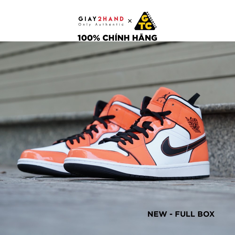 Giày Sneaker Thể Thao N1ke Air Jordan 1 Mid SE Turf Orange DD6834-802 Chính Hãng 100%
