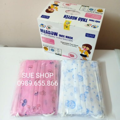 (Chính hãng) Khẩu trang y tế trẻ em Thảo Nguyên (Hộp 50 cái) | BigBuy360 - bigbuy360.vn