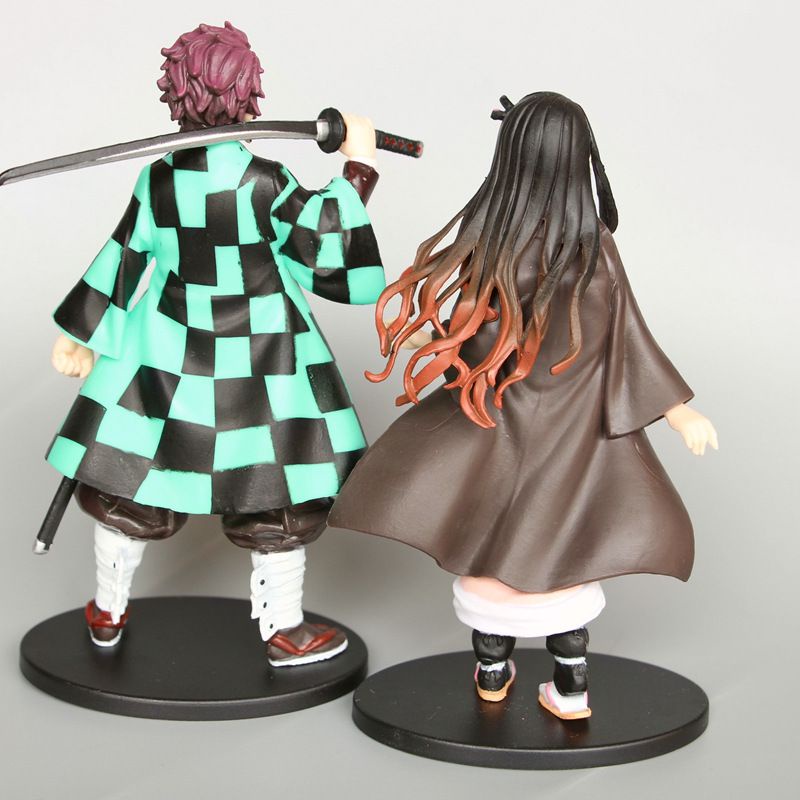 Anime 16CM Demon Slayer Kimetsu no Yaiba figure Kamado Tanjirou Action Figure Agatsuma Zenitsu Nezuko Warrior PVC Model Toys