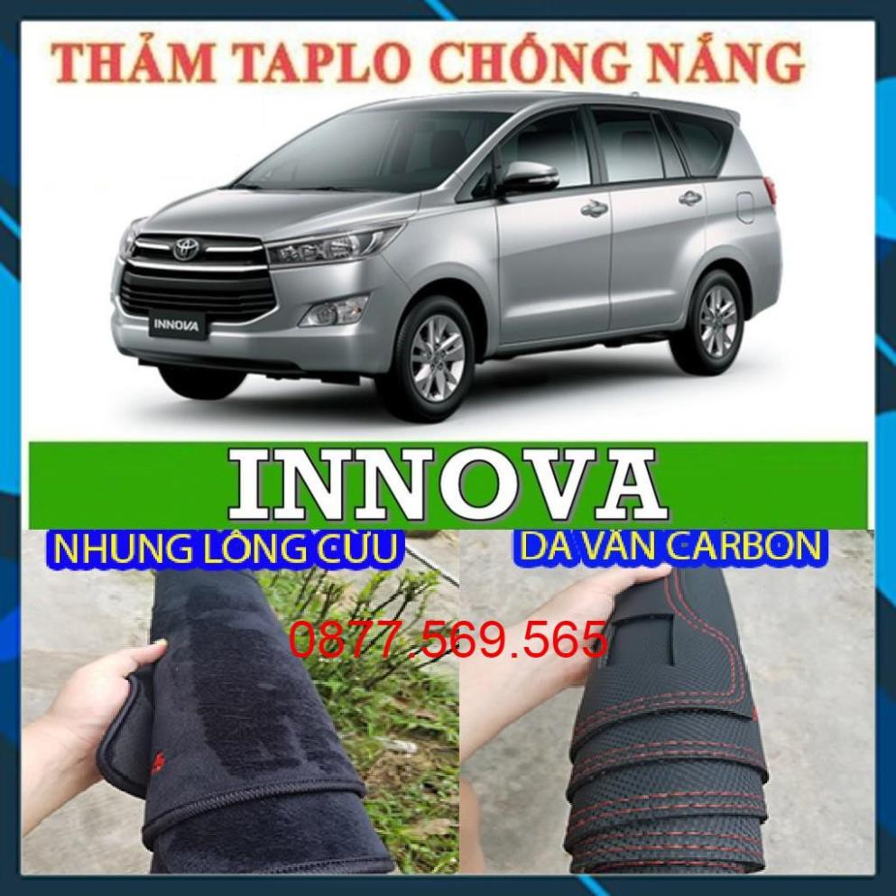 THẢM TAPLO TOYOTA INNOVA (2008-2016)-(2017-2021)-DA VÂN CARBON-NHUNG LÔNG CỪU