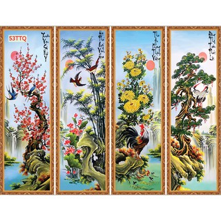 Mẫu tranh Tứ quý