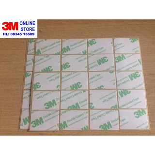 COMBO 120 miếng Băng keo 2 mặt 3M 55256 chịu nhiệt Khổ 20mm x 30mm