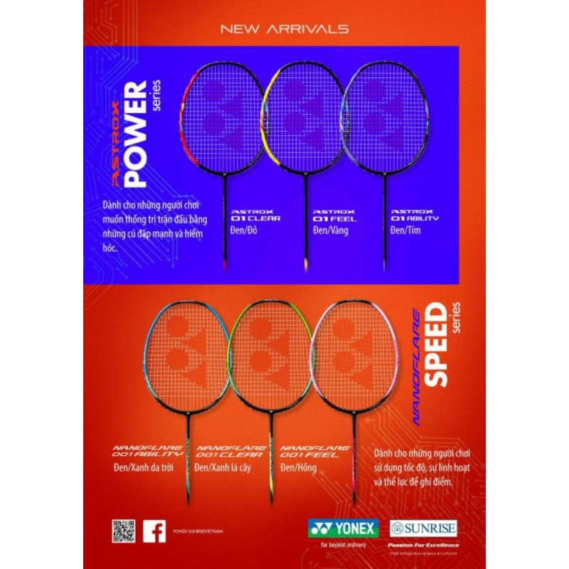 Vợt cầu lông Yonex Astrox, NanoFlare, Voltric Lite chính hãng, Tuấn Hạnh phân phối