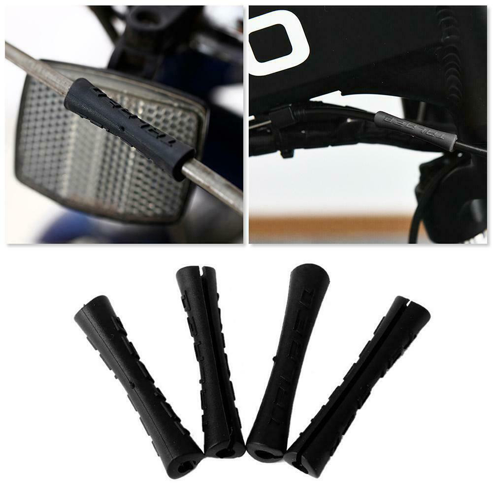 Set 4 Phụ Kiện Bảo Vệ Dây Cáp Xe Đạp Leo Núi Ba Màu Bằng Cao Su