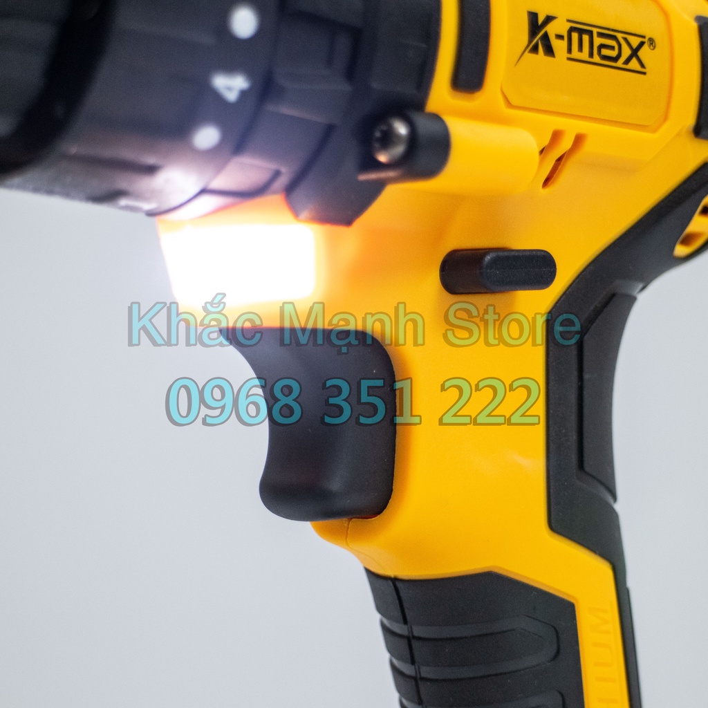 Máy Khoan Pin K-MAX 20V - Đầu Cặp 10mm - Động Cơ Không Chổi Than - Kèm Bộ 24 Chi Tiết