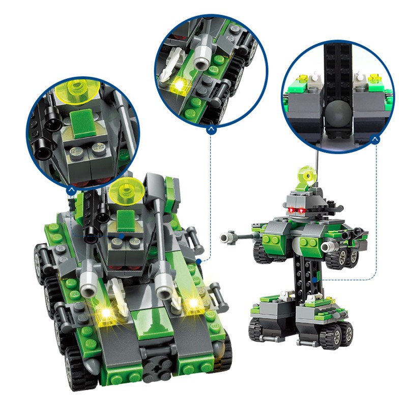 Bộ xếp hình lego xe tăng, robot