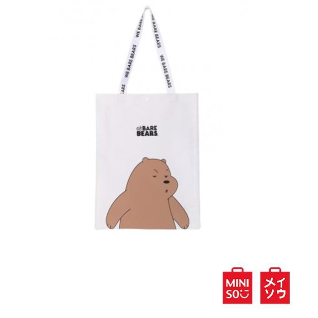 Túi Xách Mua Sắm MINISO In Hình Gấu / Gấu Sáng Tạo