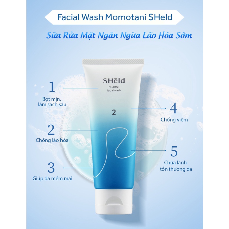 Facial Wash - Sữa Rửa Mặt Momotani SHeld 100g