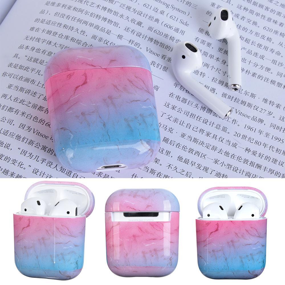 BTLIMER Vỏ Bảo Vệ Hộp Sạc Tai Nghe Apple AirPods 1 2 Chống Sốc Chống Bụi Họa Tiết Đá Cẩm Th