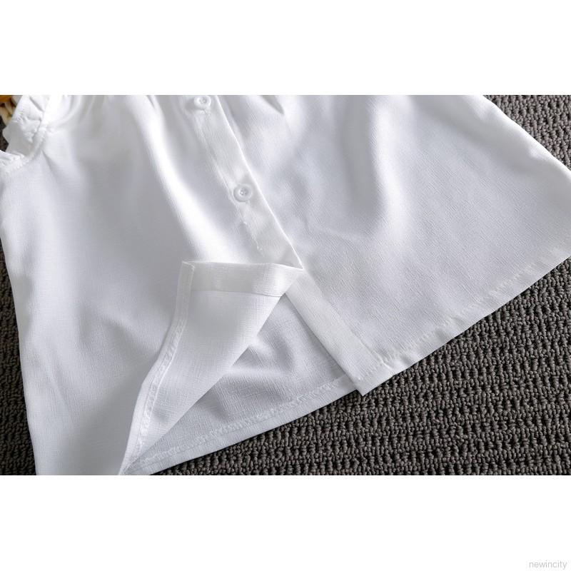 Bộ áo sát nách + Chân váy xòe trang trí phong cách Hàn Quốc cho bé gái