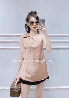 Áo lụa lệch vai
