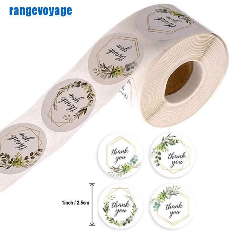 Set 500 Miếng Dán In Chữ Thank You Trang Trí