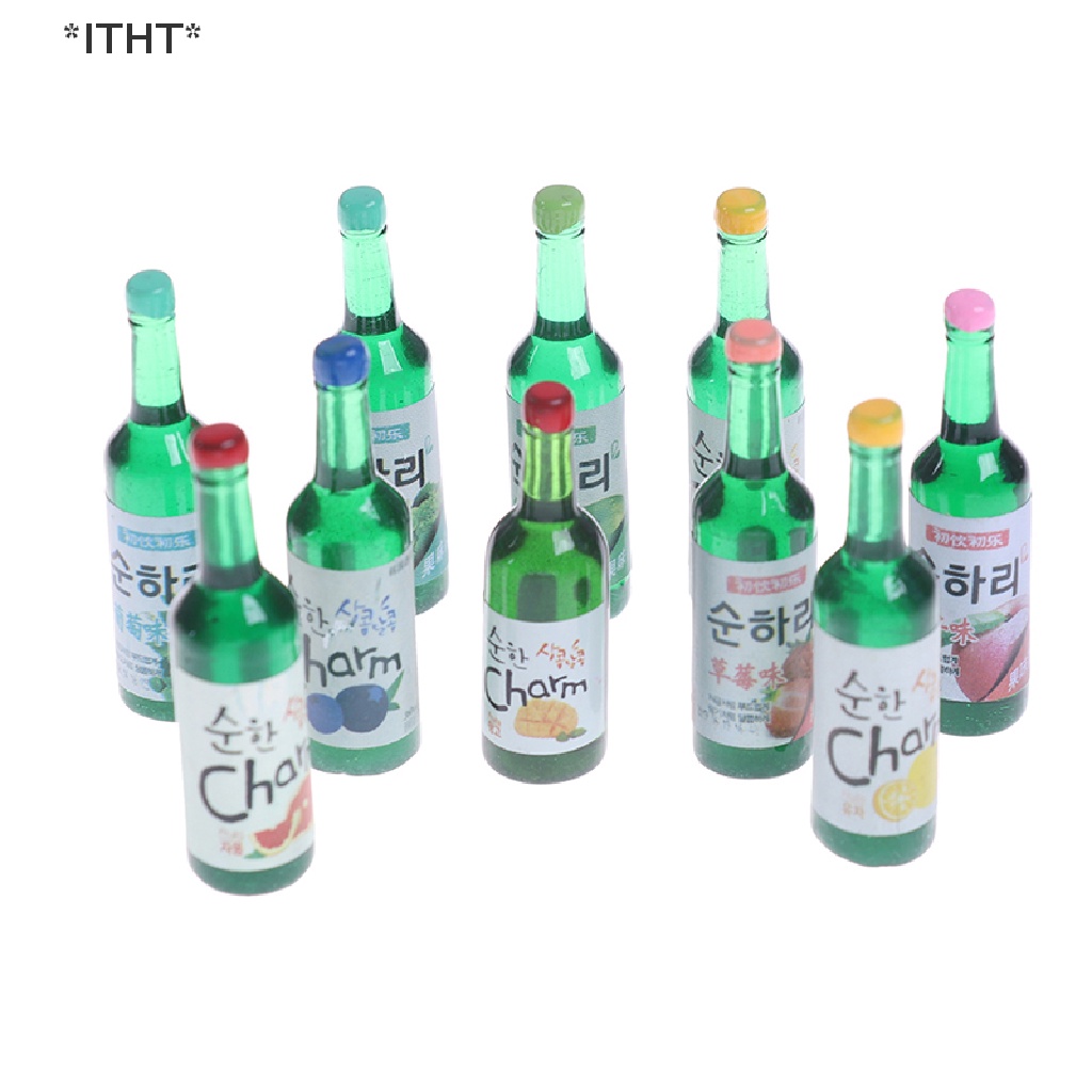 Set 10 Chai Rượu Mini Tỉ Lệ 1: 12 Cho Bé Chơi Đồ Hàng