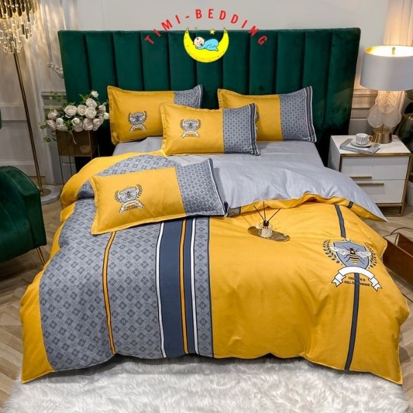 Bộ Chăn ga gối Cotton bèo Hàn Quốc cao cấp, mẫu mới 2021 - Timibedding