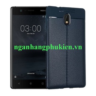 Ốp lưng silicon vân da, chống sốc Auto Focus Nokia 3