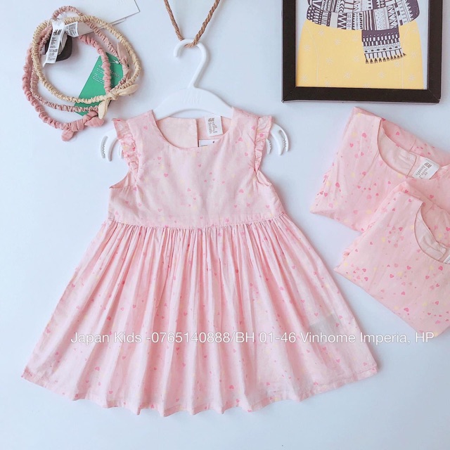 Váy hồng tim bé gái HM Auth