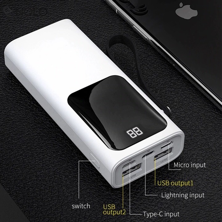 Pin Sạc Dự Phòng Model J41 Dung Lượng 10000mah Hỗ Trợ 3 Đầu Sạc Vào Pin