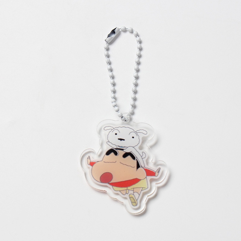 Bảng mã QR mica và Móc Khóa Thegioipuzzle Hình Cậu Bé Bút Chì Shin-Chan