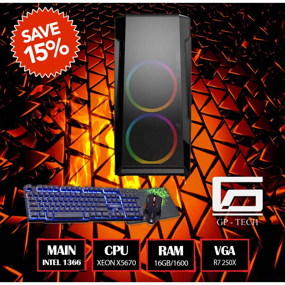 MÁY GP-Tech Xeon X5670 Livestream, Thiết kế đồ họa, Cày Game Dễ Dàng | BigBuy360 - bigbuy360.vn