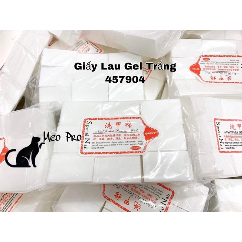 Giấy lau gel - ủ gel 1000 tờ loại cứng làm móng tay chân