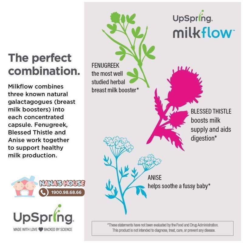 Ngũ cốc lợi sữa Upspring Milk Flow Mỹ